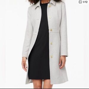 J. Crew factory - Wool blend lady day coat. Size 12 in gray.